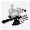 EPTNNASO Gruppo sterzo in alluminio con cuscinetti e collegamenti Tirante Argento per Tamiya TT02