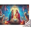 TVJOFXPWXNVU Puzzle di carta Presepe Natale 1000 pezzi per adulti Puzzle educativo Natività Decorazione da parete rilassante 52x38cm/1000pcs