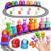 Yicenscoltd Trenino elettrico per bambini 1-3 anni, giocattolo educativo Montessori per abbinare e ordinare, regalo di Natale o compleanno per bambini e bambine