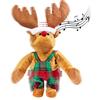 Gfilay Renna Rudolph Ballerina Animata in Peluche per Natale | Renna Natalizia Canterina con Musica e Movimento Laterale, Giocattolo Interattivo e Regalo per Bambini