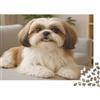 qDkPwMnRfVbHj Cane Piccolo a Pelo Lungo Puzzle 1000 Pezzi Carta Adulti Soggiorno Confortevole Gioco di Puzzle 1000 Pezzi Rilassante Decorazione Casa Regalo Famiglia 70x50cm/1000pcs