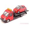 Burago MODELLINO IN SCALA COMPATIBILE CON FIAT 500 2007 + FLATBED TRANSPORTER 1:43 BURAGO BU31402