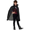 Boland 96918 - Mantello per bambini, nero, lunghezza circa 75 cm, vampiro, bandito, mago, costume, carnevale, festa a tema