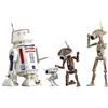 Star Wars Hasbro The Black Series, R5-D4, BD-72 e Pit Droid, ispirate alla Serie The Mandalorian, Confezione da 4 Action Figure collezionabili per Adulti da 15 cm