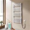 EMKE Radiatore da Bagno, 120 x 60 cm, 600W, Curvo, Bianco