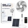 WENZO Ventilatore Solare Ricaricabile con Pannello Solare 20W, Ventilatore a Piantana Senza Fili con Batteria 18000mAh, 3 Velocità, Telecomando, USB-C, Oscillazione Automatica, per Campeggio Giardino Spiagg