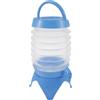 PEIZHIYC Dispenser di acqua pieghevole da 9,5 l, in plastica per alimenti, con rubinetto, copertura per rubinetto, capacità, contenitore per l'acqua per campeggio, escursioni, viaggi, barbecue, roulotte