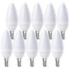 ehomeled Lampadina LED a candela E14 luce calda (3000K), 470 lumen 3,4W (=40W), risparmio energetico, ideale per lampadari, confezione da 10