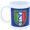 Giemme SRL Inter Tazza Celebrativa Campioni d'Italia 25/26, Ceramica Bianca, 300 ml, Scudetto Numero 21, Regalo per Tifosi
