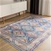 benuta Basic Tappeto Salotto George - Blu 80x150 cm - Lavabile - Fibra sintetica - Rettangolare & Stile: Vintage - Per camere da letto, sale da pranzo, soggiorni - facile da pulire