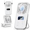 SINOTE'CA Ventilatore Portatile con Piastra Fredda, Pieghevole, USB Ricaricabile, 5 Livelli di Velocità, Ventilatore da Collo e da Tavolo, con Funzione Power Bank