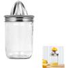 Rainway Spremiagrumi manuale in acciaio inox, 280 ml, spremiagrumi con contenitore in vetro, adatto per diversi tipi di frutta come limoni, arance e lime, adatto per l'uso in casa e in cucina