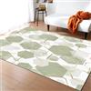 AAFUOO Tappeto per soggiorno con motivo esagonale verde salvia, 60x120 cm, lussuoso tappeto moderno per camera da letto con linee dorate, tappeto minimalista per corridoio e cucina, arte astratta
