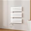 EMKE Scaldasalviette Elettrico 76x60 cm Bianco,400 W | Porta-Asciugamani Riscaldante con Termostato WiFi,Termoarredo Elettrico per Bagno