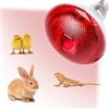 SKIKHN 250W Lampada Infrarossi Riscaldante, Lampada Spot Infrarossi Riscaldante, E27 Lampade Infrarosse, E27 Lampade Riscaldanti per Rettili, Anfibi, Termoterapia