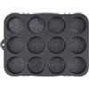 Eawfgtuw Teglia da forno in silicone con 12 cavità, per panini fatti in casa, muffin, torte e pane, flessibile lavabile in lavastoviglie, diametro 8 cm