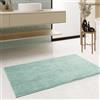 Wecon home Basics - Tappeto da bagno moderno in ciniglia, antiscivolo, lavabile, assorbente, elegante per ogni bagno, 60 x 100 cm, verde menta
