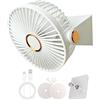 Generic Ventilatore a gabbia per animali domestici, ricaricabile tramite USB, potente e portatile, per piccoli animali domestici, per casa, interni, esterni, viaggi, gabbie per gerbilli, cincillà, furetti