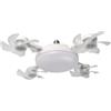 MuchLuckystar Ventilatore da soffitto a LED, lampadina E27 telecomandata, elegante, dimmerabile, a risparmio energetico, 3 velocità, creativa per camera da letto e soggiorno (quattro teste)