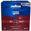 Lavazza 80 Capsule in alluminio Crema e Gusto Ricco Lavazza compatibili Nespresso