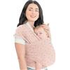 KeaBabies Baby Wrap Carrier - Tutto in 1 Original Baby Carrier Fascia da Neonato a Bambino, Facile da Indossare, Legatura Senza Mani, Leggero, Impacchi per Bambini Traspiranti (Pink Daisies)