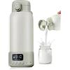 Kryvella Scaldabiberon portatile per bambini, capacità 500 ml, riscaldamento rapido 100 W, temperatura costante 24 ore, batteria da 16000 mAh con ricarica rapida USB-C