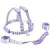 Xiuyer Imbracatura di Sicurezza per Bambini, Xiuyer 2.5M 2 in 1 Anti-Perso Cintura da Polso Cinturino con Blocco Guinzaglio di Sicurezza per Ragazzi e Ragazze Passeggio (viola)