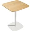 HOMCOM Tavolo da Pranzo Piccolo Quadrato 60 cm, Tavolo Cucina con Piano Effetto Legno, Base in Acciaio e Piedini Antiscivolo, Legno Naturale | Aosom Italy