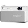 Generic Fotocamera digitale scorrevole retrò 4K 64MP, fotocamera compatta per vlogging con schermo da 2,8, zoom 16X autofocus CCD per adolescenti adulti principianti, 2026 nuovo regalo fotografico portatile