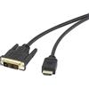 Renkforce DVI/HDMI RF-4212219 - Cavo adattatore DVI-D 18 + 1 polo, connettore HDMI A, 5 m, colore: Nero
