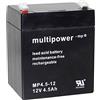 Panasonic Multipower PB-12-4,5-4,8 MP4,5-12 batteria al piombo 12 V 4,5 Ah (AGM) (L x A x P) 90 x 107 x 70 mm Fl