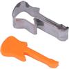 Graziano, Tagliapasta Chitarra Fender Stratocaster 7.5x3x2cm - Acciaio Inox, Per Biscotti Rock