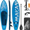 ECD Germany Stand Up Paddle Board gonfiabile Makani, 320x80x15 cm, blu, PVC, capacità di carico fino a 120 kg, borsa per il trasporto con pompa accessori