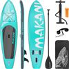 ECD Germany Gonfiabile Stand Up Paddle Board Makani, 320x80x15 cm, turchese, PVC, fino a 120 kg, pompa borsa per il trasporto accessori