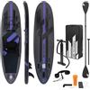 ECD Germany Sedile gonfiabile per Stand Up Paddle Board Kayak, 320x82x15 cm, nero, PVC, fino a 120 kg, inclusa pompa Borsa di trasporto Accessori