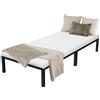 ML-Design letto in metallo con rete a doghe su telaio in acciaio, 90x200 cm, nero