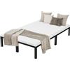 ML-Design letto in metallo con rete a doghe su telaio in acciaio, 120x200 cm, nero