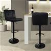 ML-Design set di 2 sgabelli da bar sgabello da banco girevole a 360°, sgabello da bar imbottito con schienale e poggiapiedi, 63-83 cm