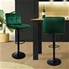 ML-Design set di 2 sgabelli da bar sgabello da banco girevole a 360°, sgabello da bar imbottito con schienale e poggiapiedi, 63-83 cm