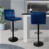 ML-Design set di 2 sgabelli da bar sgabello da banco girevole a 360°, sgabello da bar imbottito con schienale e poggiapiedi, 63-83 cm