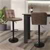 ML-Design Set di 2 sgabelli da bar Sgabello da bancone girevole a 360°, ecopelle, sedia da bar imbottita con schienale e poggiapiedi, 63-83 cm