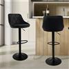 ML-Design set di 2 sgabelli da bar Sgabello da banco girevole a 360°, sgabello da bar imbottito con schienale e poggiapiedi, 62-82 cm