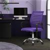 ML-Design Sedia da ufficio ergonomica ML-Design, viola, girevole a 360° con rotelle