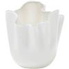 Vaso Fazzoletto H13,5 cm Venini - Color Snow in Vetro di Murano