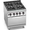 CUCINA A GAS 4 FUOCHI SU FORNO A GAS 2/1 - SERIE 90
