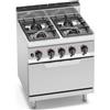 CUCINA A GAS 4 FUOCHI SU FORNO A GAS 2/1