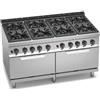 CUCINA A GAS 8 FUOCHI SU DUE FORNI A GAS GN 2/1
