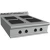 CUCINA ELETTRICA A 4 PIASTRE DA BANCO - L.80 x P.90 x H.27 cm