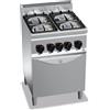 CUCINA A GAS 4 FUOCHI SU FORNO A GAS 1/1 - ECO POWER - SERIE 60