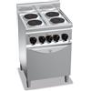 CUCINA ELETTRICA 4 PIASTRE TONDE SU FORNO ELETTRICO - SERIE 60